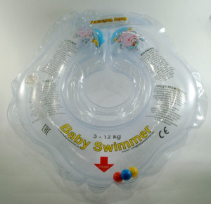 Круг BabySwimmer для купания новорожденных, с погремушкой 0-24m, вес 3-12кг
